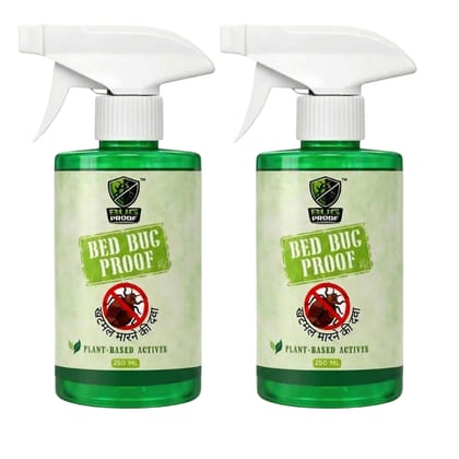 BUGPROOF Herbal Bed Bug Killer Spray 250ML | Dimak Marne Ka Spray (Pack Of 2)
