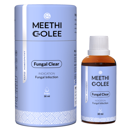 Meethi Golee Fungal Clear Drops for Skin Comfort Support (30ml) | Advanced Homeopathy 2.0 Skin & Immune Balance Formula for Itching, Redness & Recurrent Fungal Sensitivity | Fast Absorbing Oral Drops