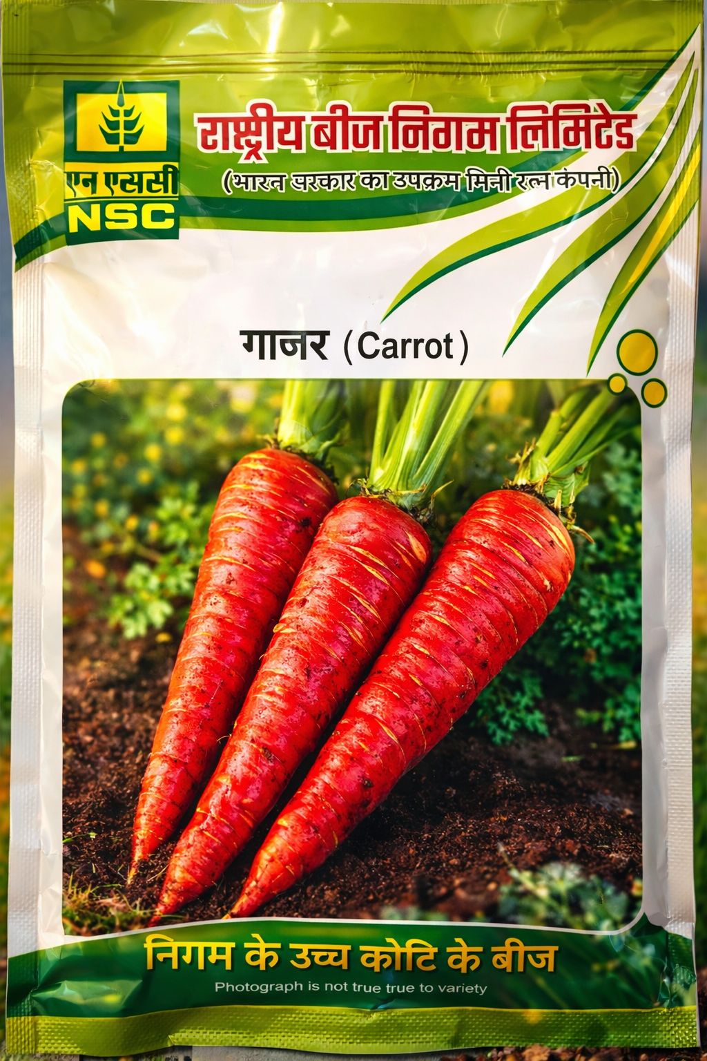 NSC Carrot Pusa Rudhira, 100 g Truthfully Labelled seed pouch