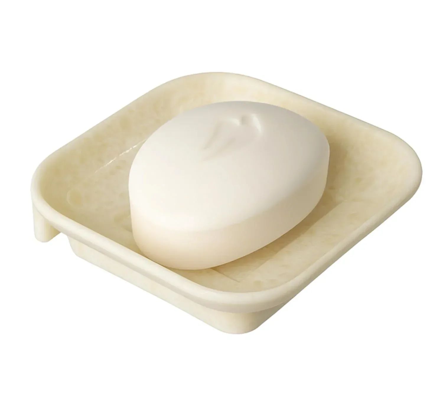 Ivory Soap Dish Unbreakable Abs Square Ceramic Finish (RM-111)