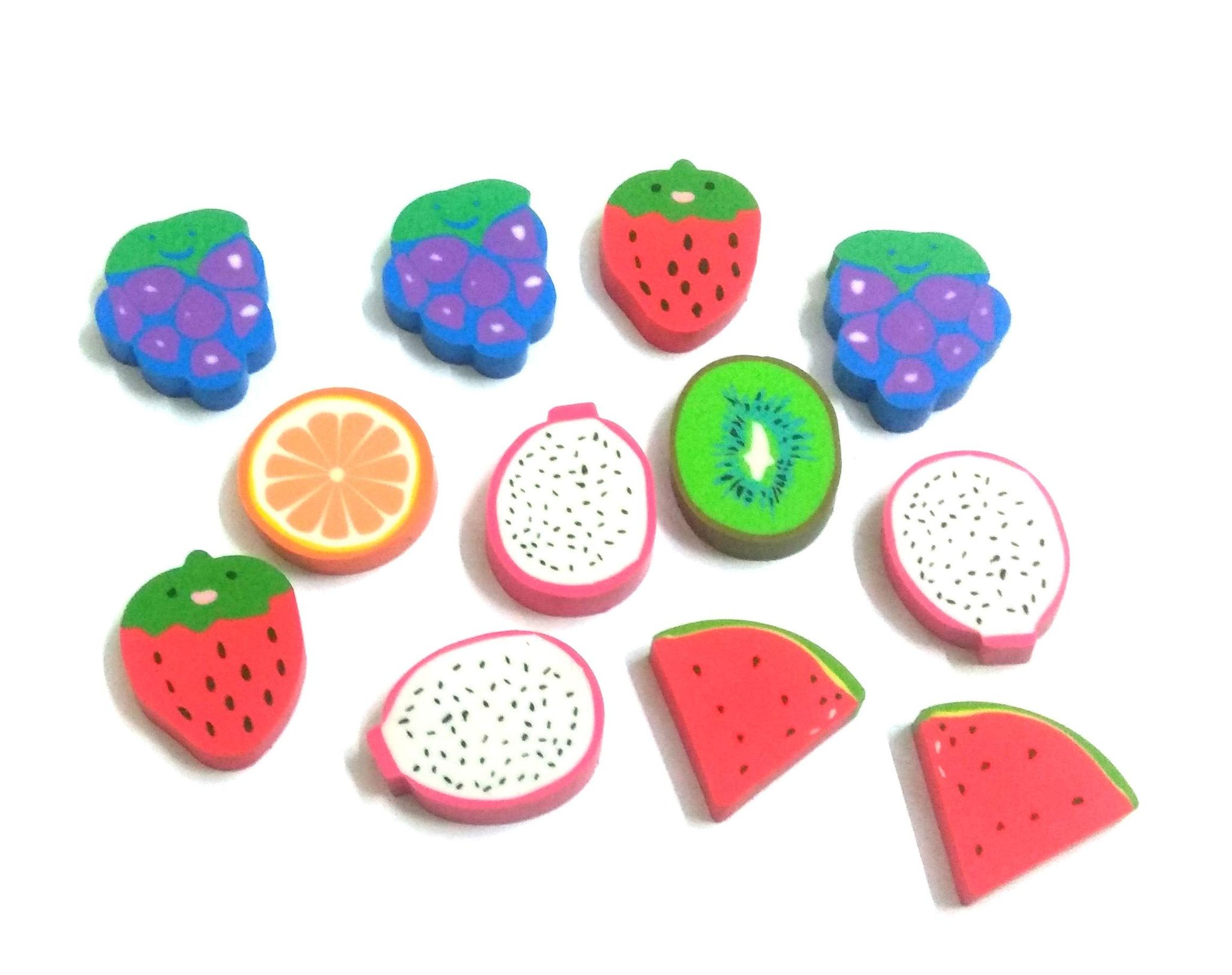 Nawani Fruit Eraser 1 Pouch Pack 4 Pic/Rubber Birthday Return Gifts for Kids (Pack of 3 Pouch)