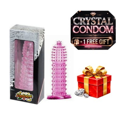 Crystal Condom(Dotted for Enhanced)|Durable & Reusable Premium Quality | 1 Free Gift Included