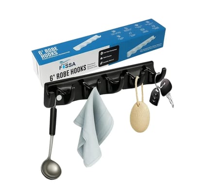 Black Cloth Hanger Unbreakable Abs Ceramic Finish (RB-132)