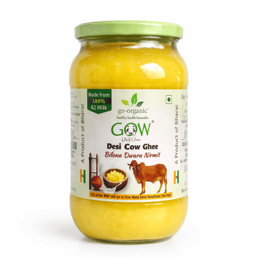 Go-Organic GOW A2 Desi Cow Ghee Bilona Dwara Nirmit