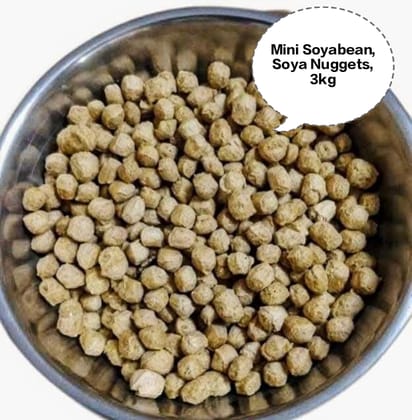 Mini Soyabean, Soya Nuggets, Soya Chunks, Meal Maker, Nutri Nuggets 3kg Mini Soyabean, Soya Nuggets, Soya Chunks, Meal Maker, Nutri Nuggets 3kg