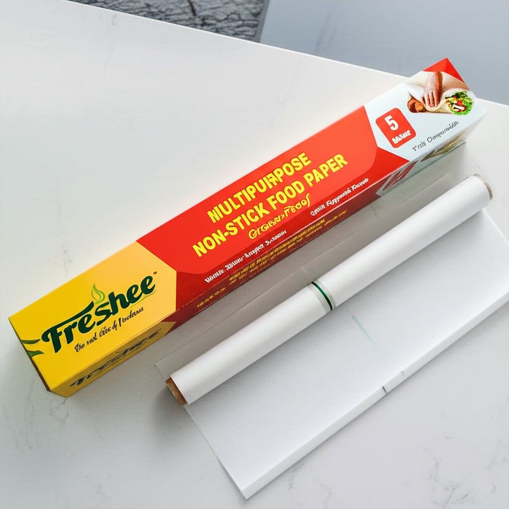 Food Wrapping Paper & Cooking 5 Meter Greaseproof Paper Roll | Non-Stick Baking & Food Packing Paper (Pack of 1)