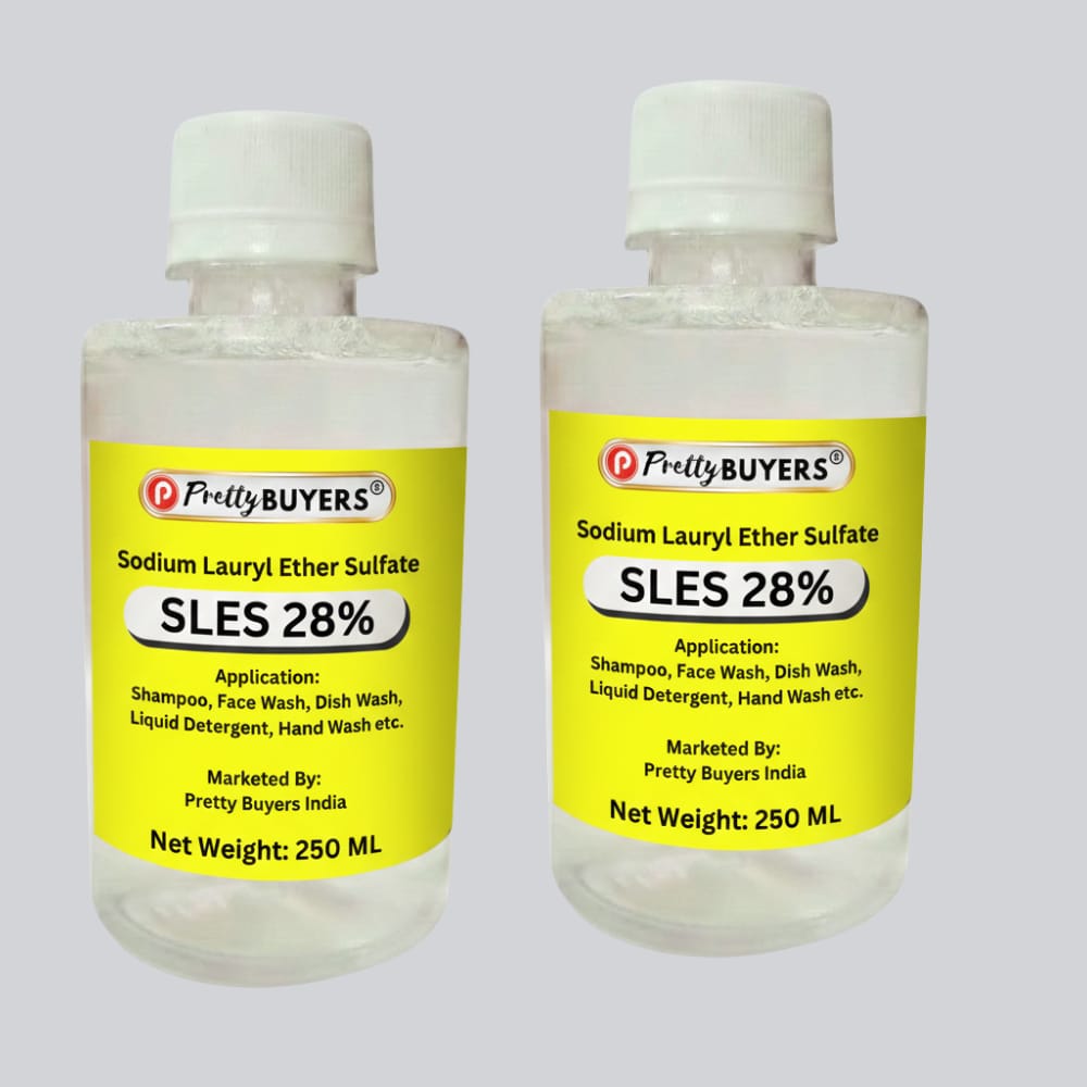 SLES Sodium Lauryl Ether Sulphate - Soap Making Supplies, Personal Care Foaming Detergent Product 250MLx2 (Pack Of 2)