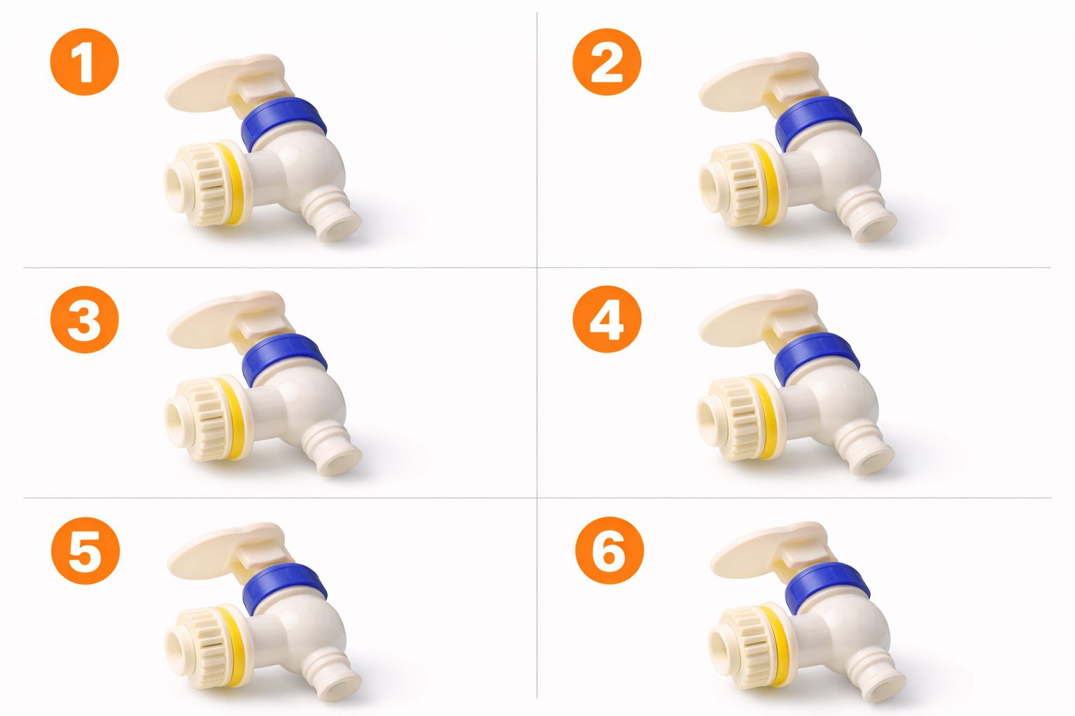 Plastic Water Tap, Water Can Tap, Drum Tap, Container Tap, Plastic Faucet 20gm 6pieces 