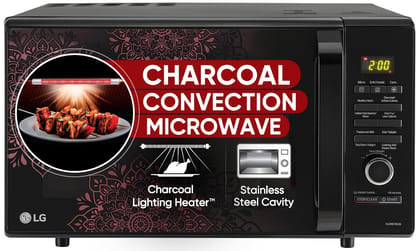 LG 28 L Charcoal Convection Healthy Microwave Oven with 301 Auto Cook Menu (MJ2887BIUM, Black, Healthy Heart Recipes, Diet Fry, 360 Motorised Rotisserie & 10 Years of warranty on Charcoal Heater) LG 28 L Charcoal Convection Healthy Microwave Oven with 30