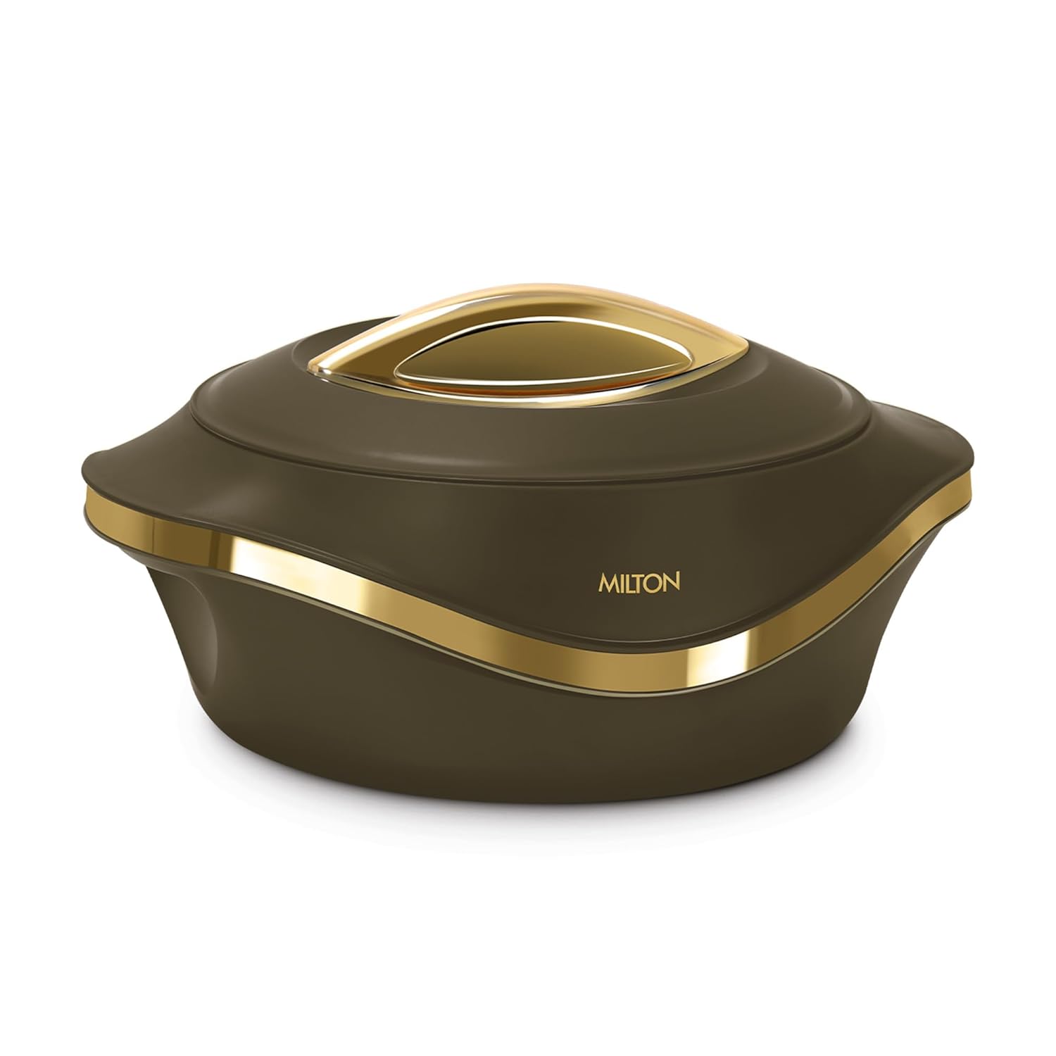 MILTON Pearl 1000 PU Insulated Inner Stainless Steel Casserole, 860 ml, Dark Brown, BPA Free, Food Grade, Hot and Cold, Easy to Carry, Easy to Store, Chapati, Roti, Curd Maker