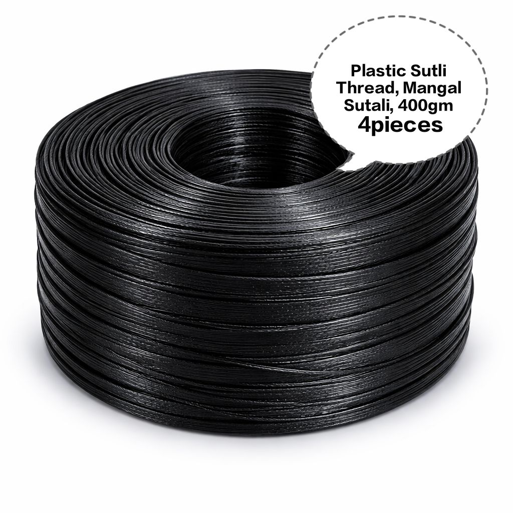 Plastic Sutli Thread, Mangal Sutali, PP Packing Twine, Polypropylene Packing Thread, Plastic Packing Sutli 400gm 4pieces
