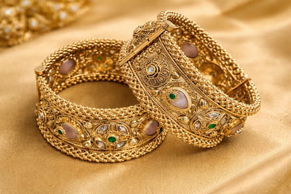 Royal Heritage Filigree Gold Bangles (Set of 2) Royal Heritage Filigree Gold Bangles (Set of 2)