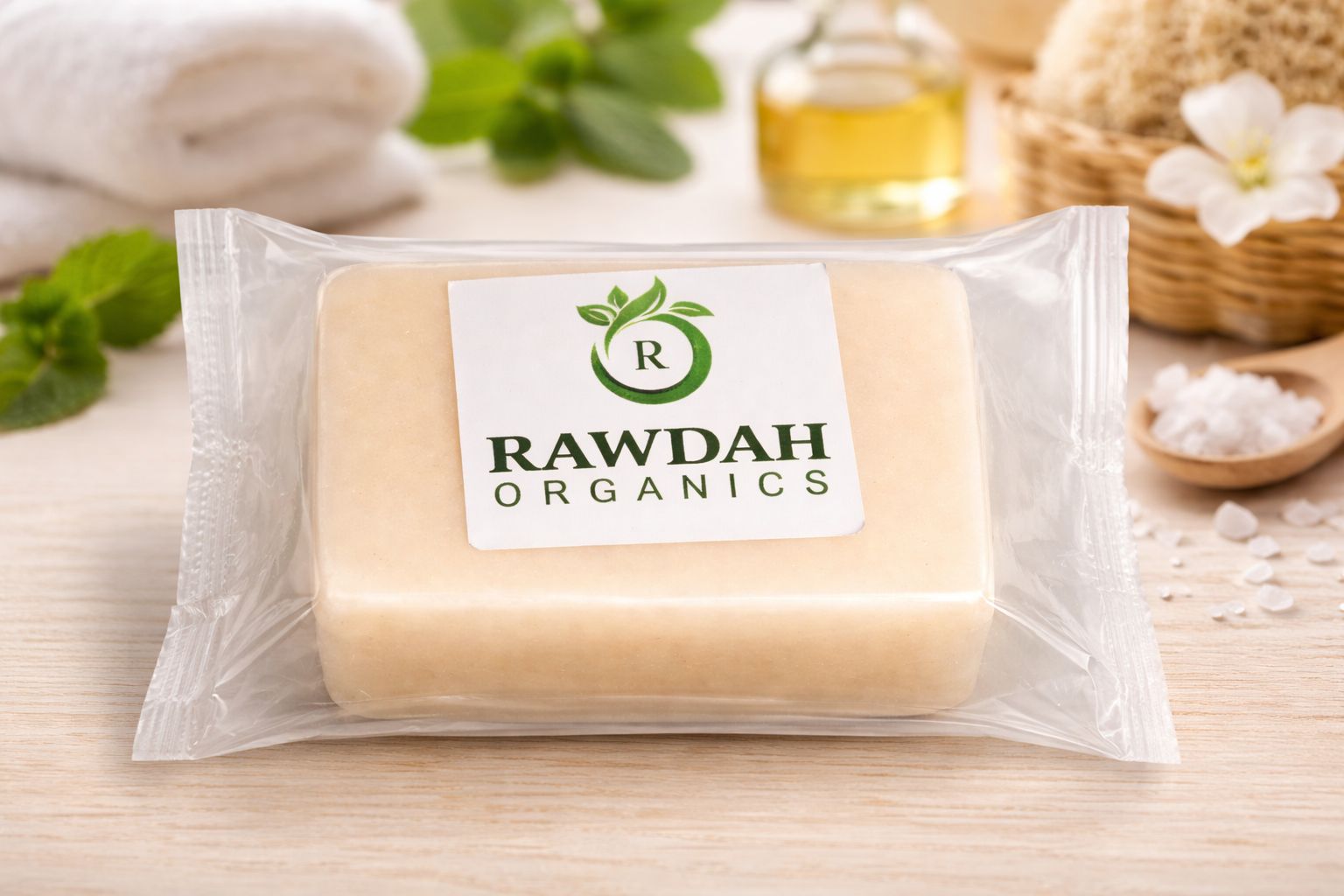 Rawdah Organics Natural Handmade Peach Pop Soap Bar
