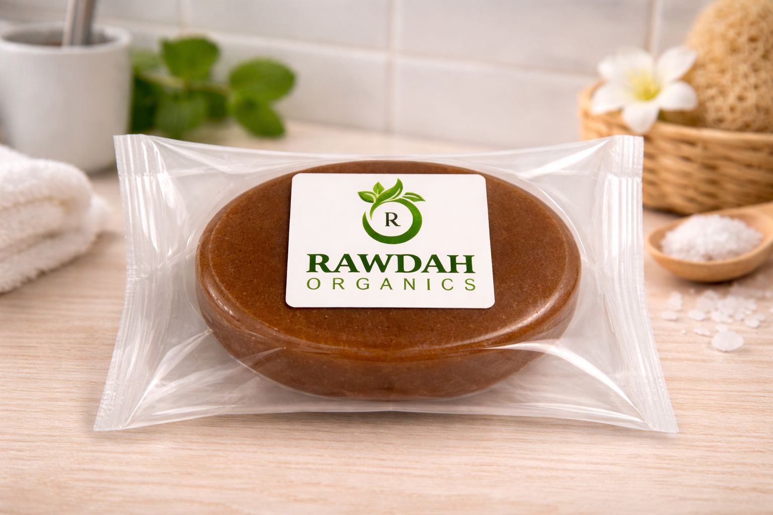 Rawdah Organics Natural Handmade Maroon Oak Soap Bar