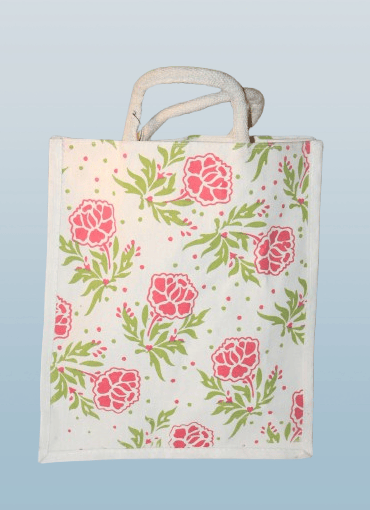 Jute Canvas Bag  Zipper Bag