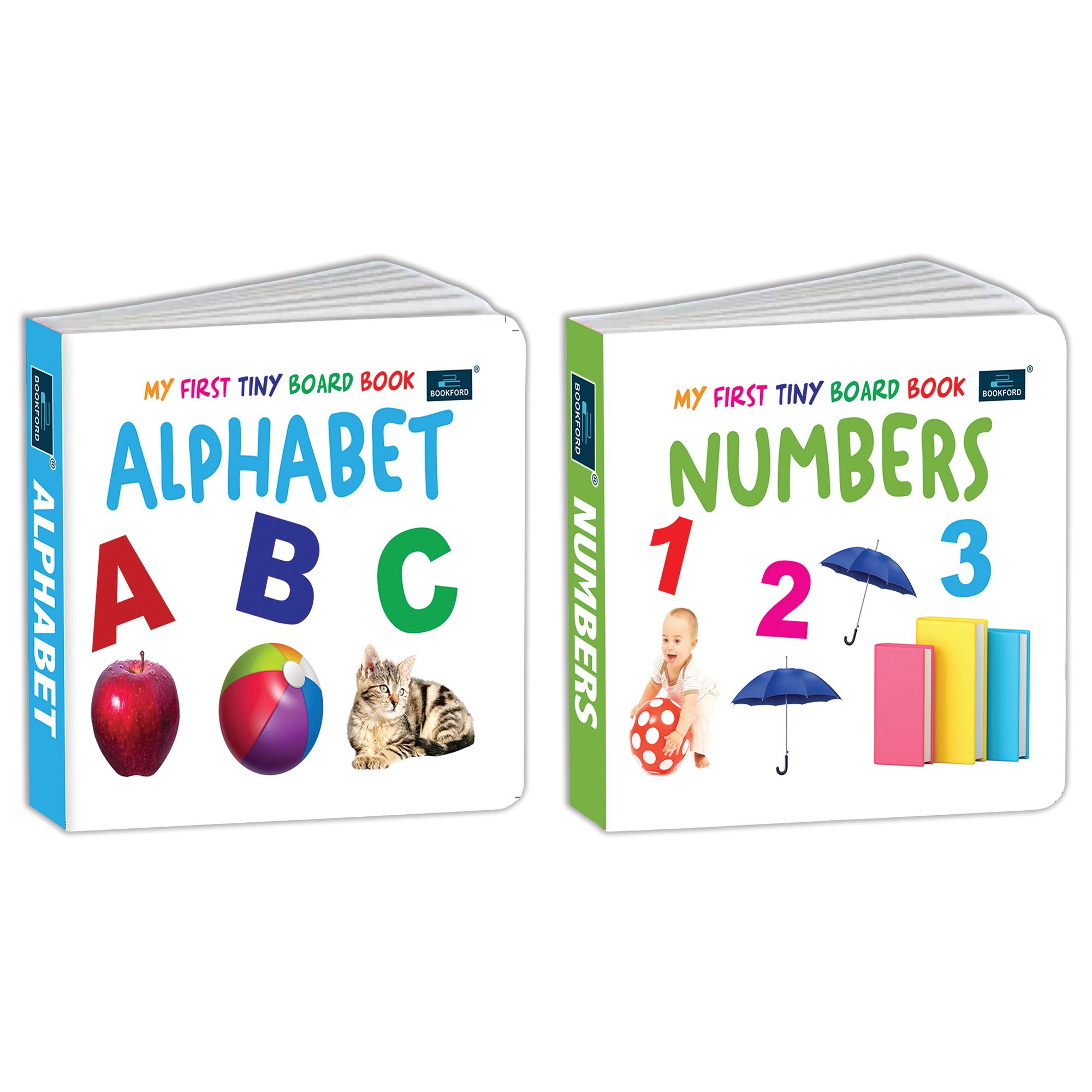 My First Tiny Board Books - Set Of 2 Books - Alphabet And Numbers For Kids Hardcover