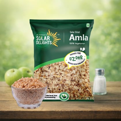 Dr. Renga’s Solar Dried Salted Amla | Dried Gooseberry for Hair, Digestion & Immunity | Natural Dehydrated Fruit Without Sugar | 100g