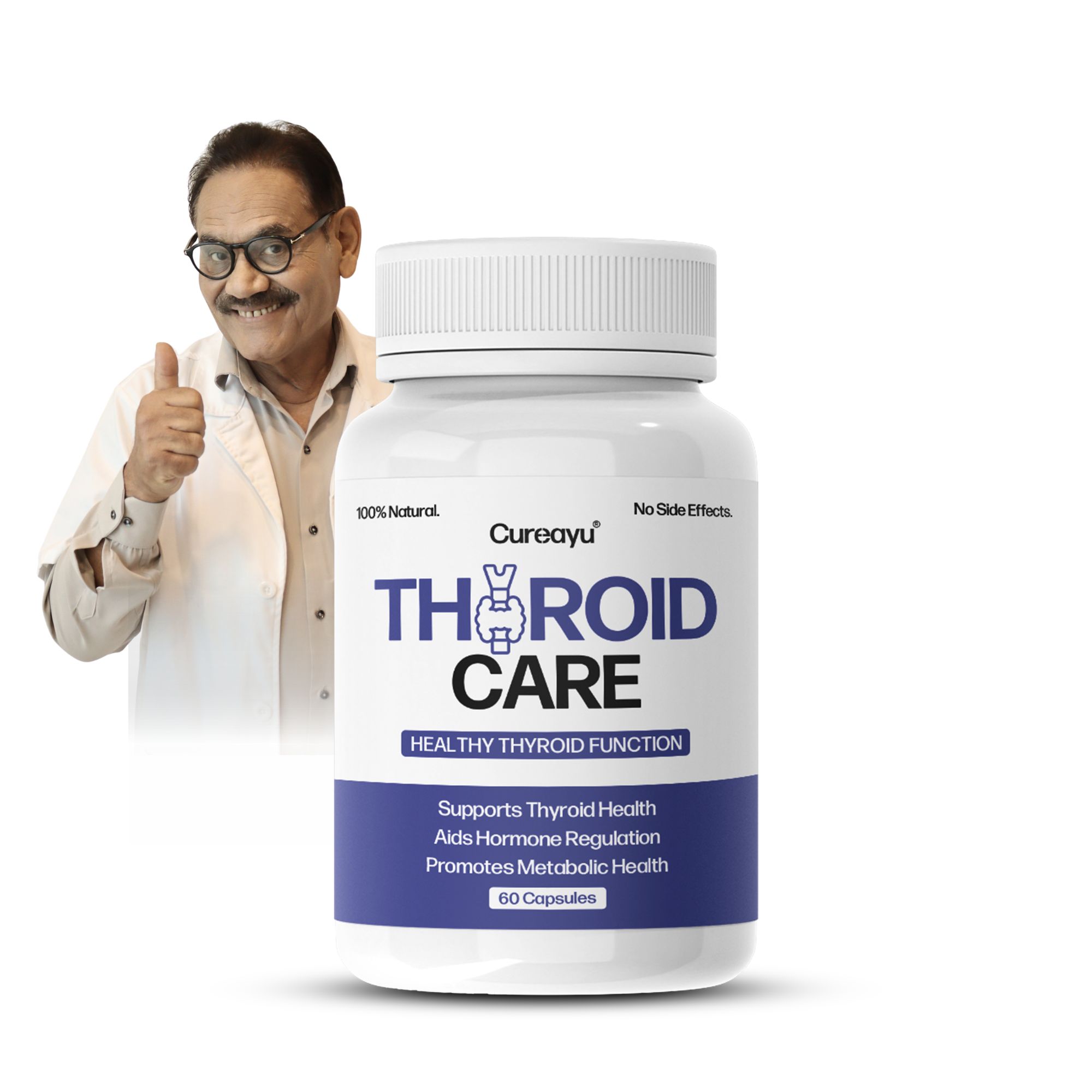 Cureayu Thyroid Care Capsules | Natural Support for Thyroid & Metabolism