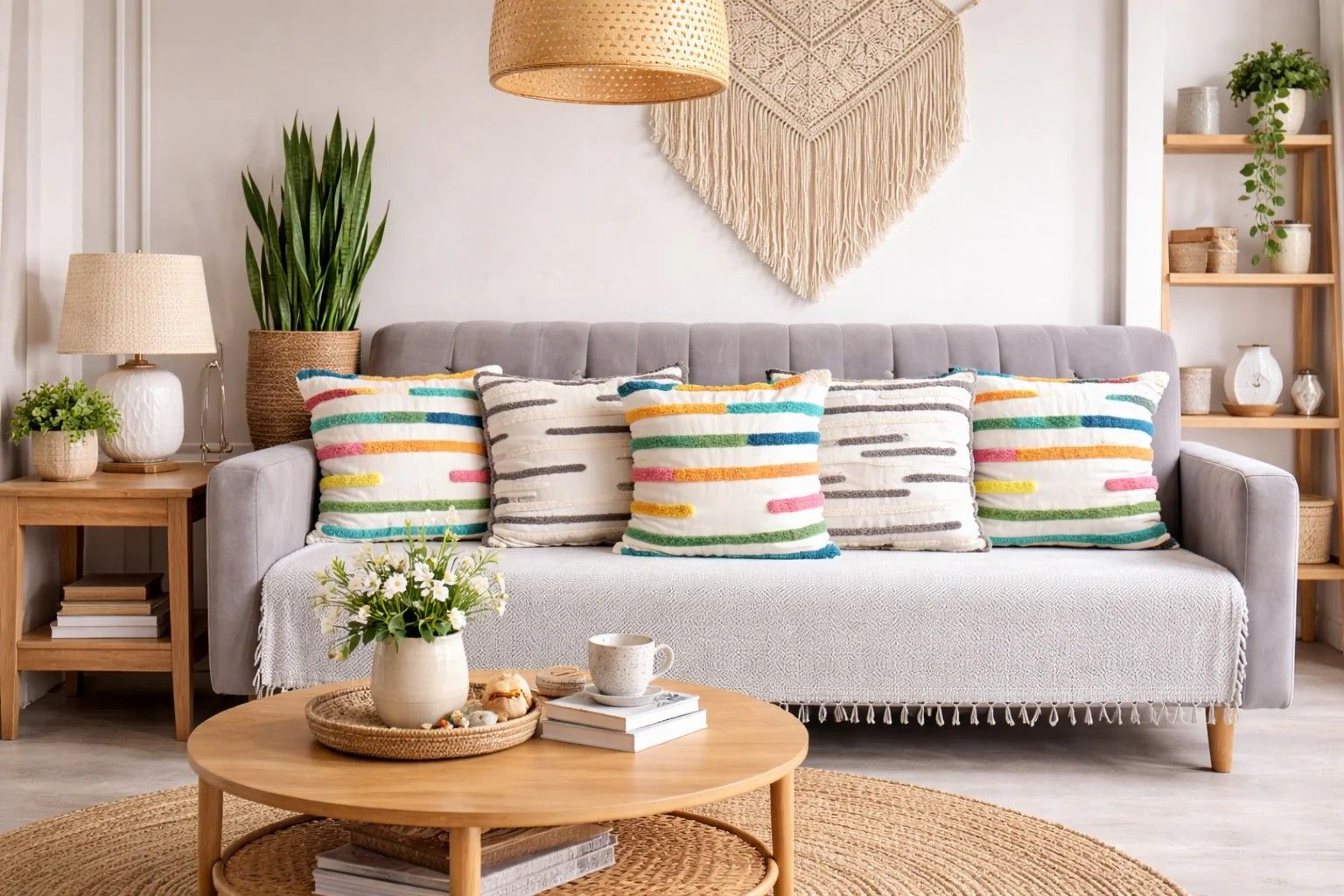 Textured Cushion Cover Combo Set of 5 | Multi | cotton | 16" X 16"