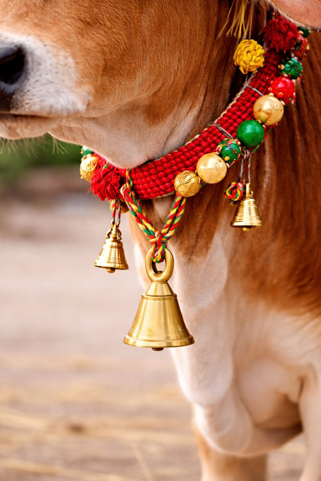 Mini Brass Bell, Small Ghanti, Decorative Bell, Puja Bell Set 150gm 6pieces 