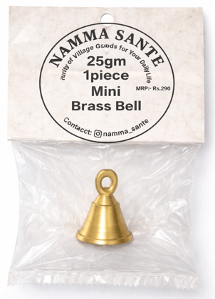 Mini Brass Bell, Small Ghanti, Decorative Bell, Puja Bell Set 25gm 1 piece Mini Brass Bell, Small Ghanti, Decorative Bell, Puja Bell Set 25gm 1 piece