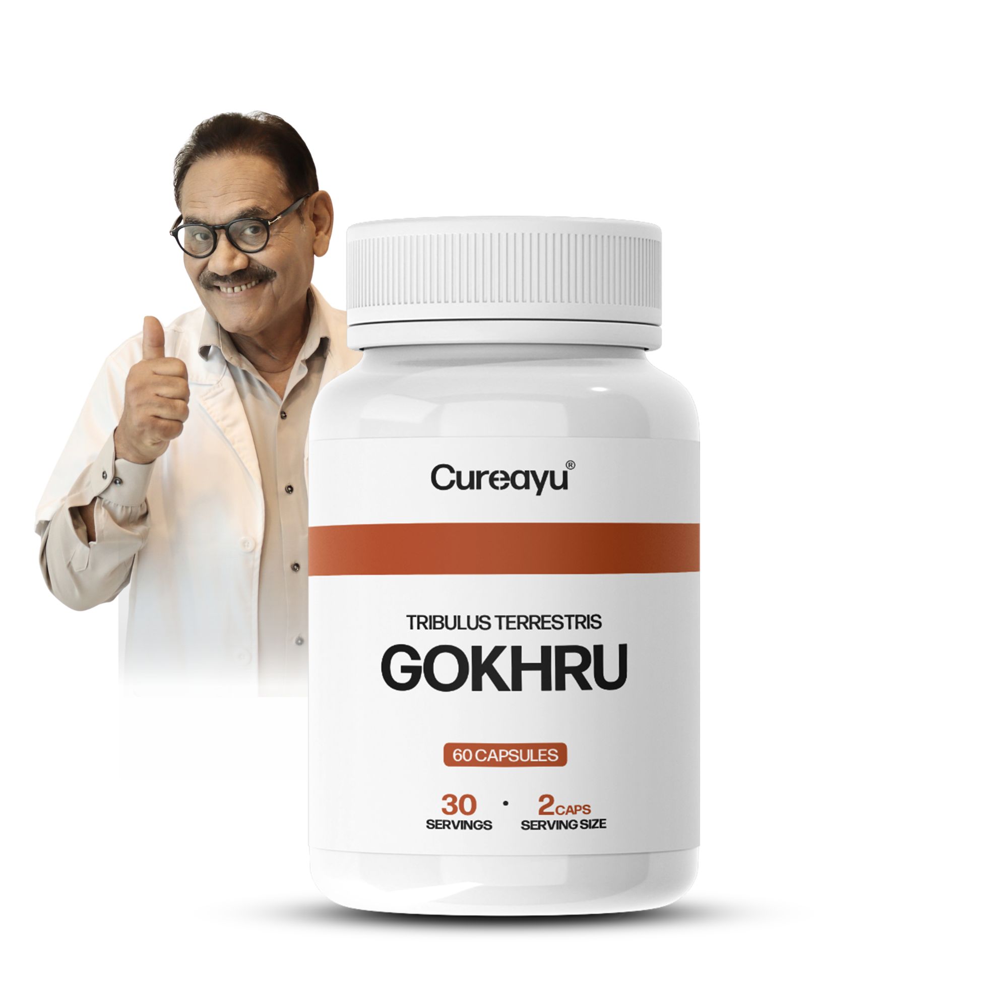 Cureayu Gokhru Capsules | Ayurvedic Support for Kidney Health | Boosts Urinary Flow & Vitality