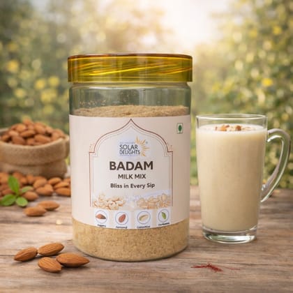 DR. RENGA'S SOLAR DELIGHTS – Badam Milk Mix with Jaggery | Almond & Pistachio Instant Drink | Health Drink for Kids, No Refined Sugar