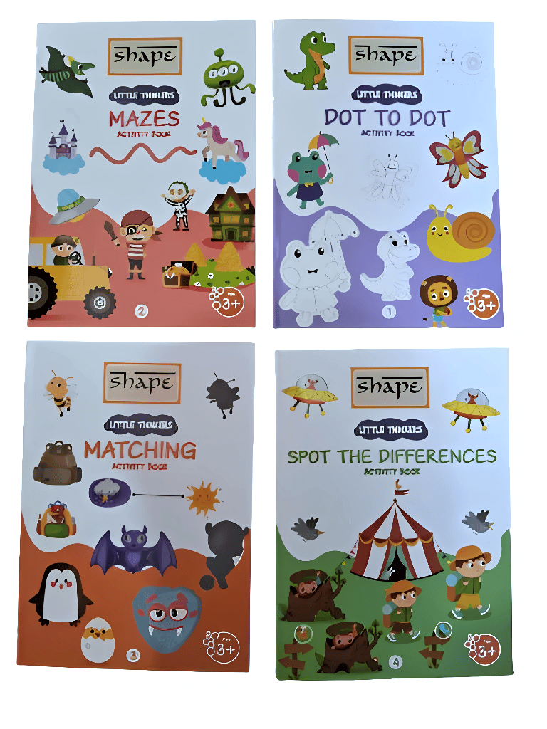 Shape Activity Book 4 Piece Combo