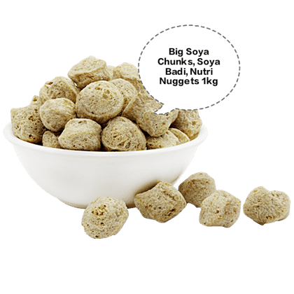 Big Soya Chunks, Soya Badi, Nutri Nuggets, Soya Bari 1kg Big Soya Chunks, Soya Badi, Nutri Nuggets, Soya Bari 1kg