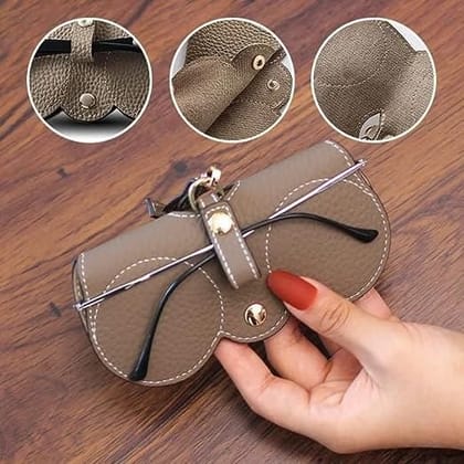 Luxury Leather Sunglasses Storage Bag | Durable Eyeglasses Pouch Case | Scratch Resistant Spectacle Holder for Women (Random Colors)