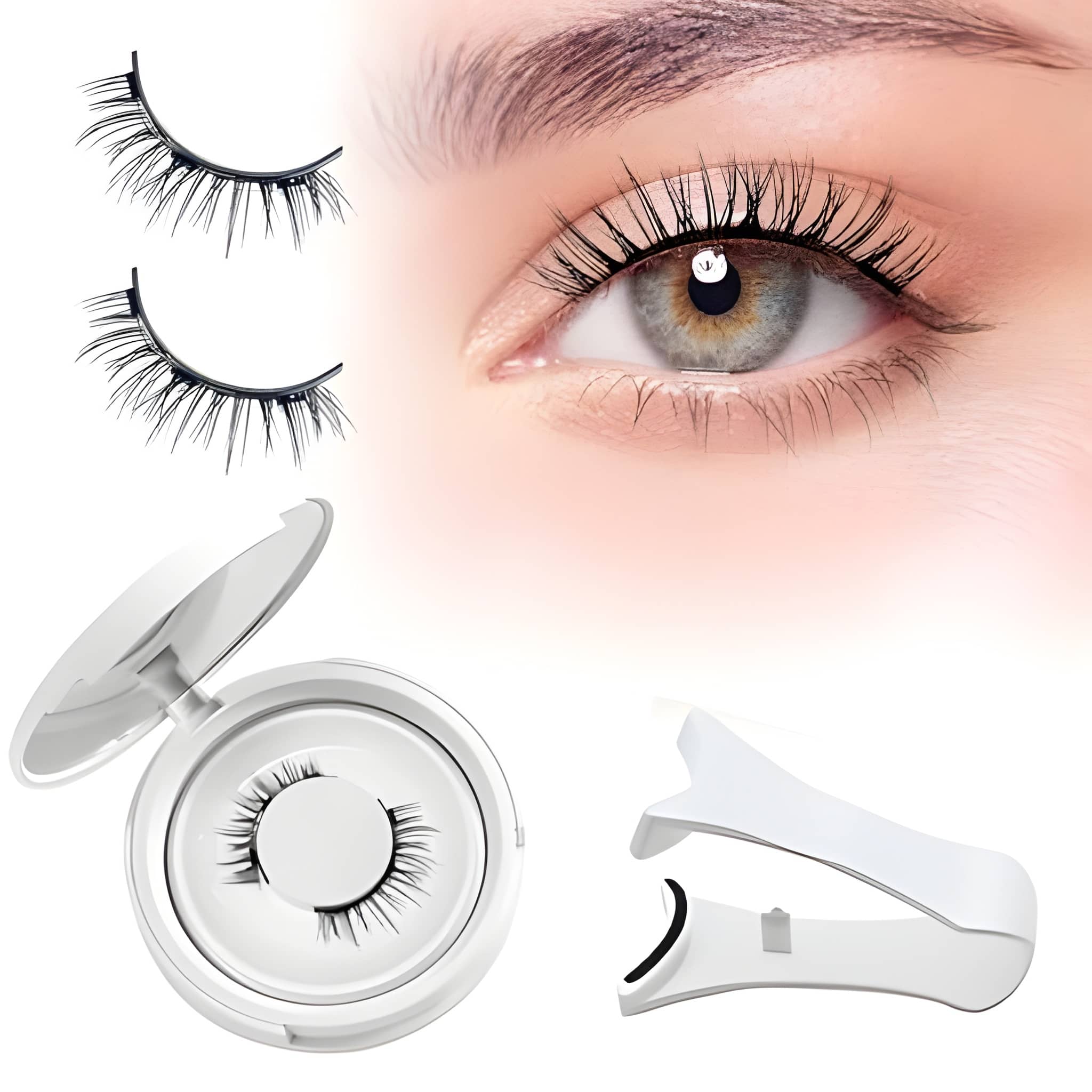 Magnetic Eyelashes without Eyeliner | Reusable Magnetic Lashes Kit with Applicator | No Glue Needed Easy Wear Manga Style Magnetic Eyelashes for Women