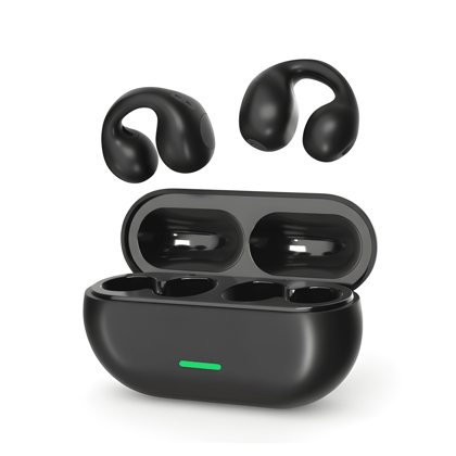 Latest Trendy Open Ear Clip Headphones | True Wireless Bluetooth Earbuds | Waterproof Bone Conduction Style TWS Earphones with Intelligent Recognition & Noise Reduction