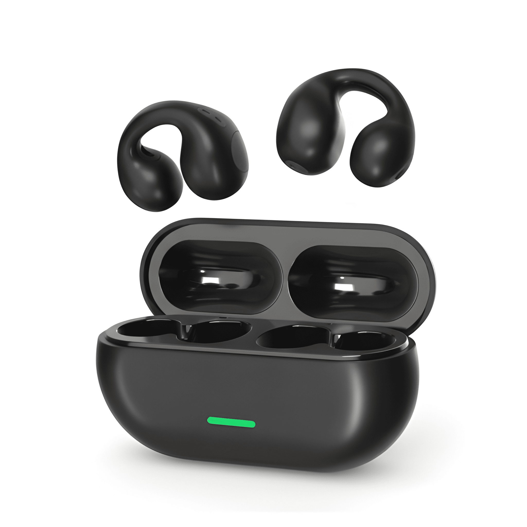 Latest Trendy Open Ear Clip Headphones | True Wireless Bluetooth Earbuds | Waterproof Bone Conduction Style TWS Earphones with Intelligent Recognition & Noise Reduction