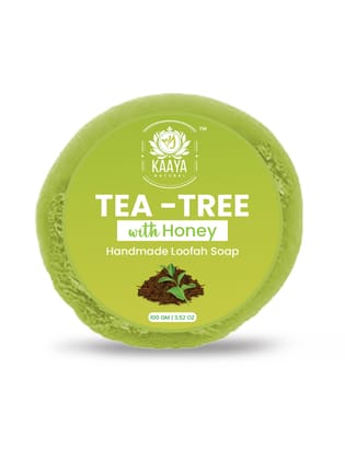 Kaaya Natural Tea Tree & Honey Handmade Loofah Soap – 100 GM Kaaya Natural Tea Tree & Honey Handmade Loofah Soap – 100 GM