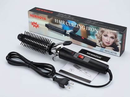 Heavy Duty Hair Curler Iron NHC-471B Black | Automatic Curling Roller Machine for Women | Professional Hair Curler Tong with Fast Heating Technology
