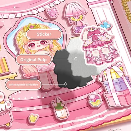 DIY Magnetic Dress-Up Princess Doll Book Toy for Girls (3+ Years) – Reusable Magnetic Sticker Play Set with Dolls, Scenes & Stand Pretend Play Kit DIY Magnetic Dress-Up Princess Doll Book Toy for Girls (3+ Years) – Reusable Magnetic Sticker Play Set with Dolls, Scenes & Stand Pretend Play Kit