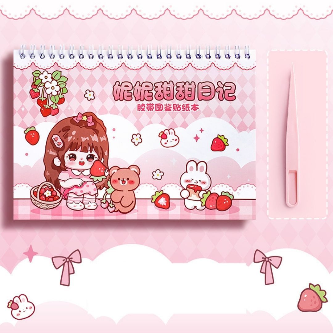 Princess Activity & Sticker Book (20 Sheets, 1000+ Stickers) – Cartoon Girl Scrapbook & Aesthetic Reward Stickers for Kids, Journaling & DIY Crafts (Style 3)