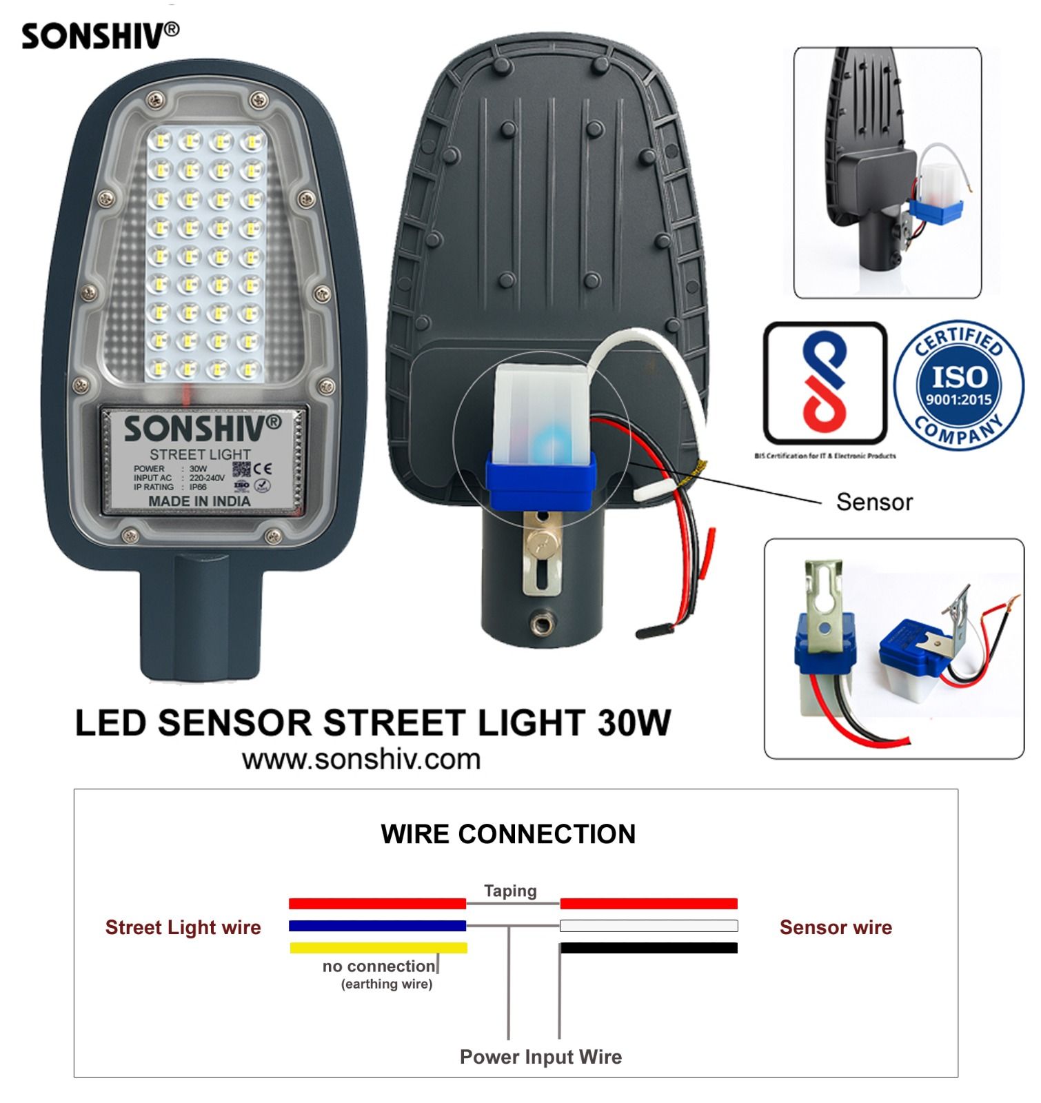 LED Street Light 50w Outdoor Lighting Fixture