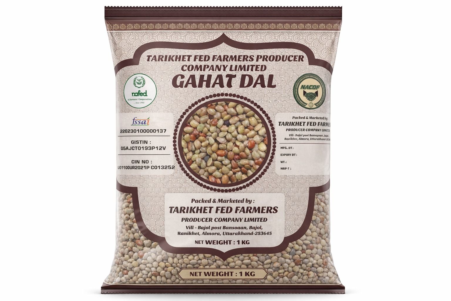 Tarikhet Fed Farmers Producer Company Limited Gahat Dal 1 kg