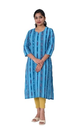 GHL Handloom Sambalpuri Straight Cotton Kurti GHL Handloom Sambalpuri Straight Cotton Kurti