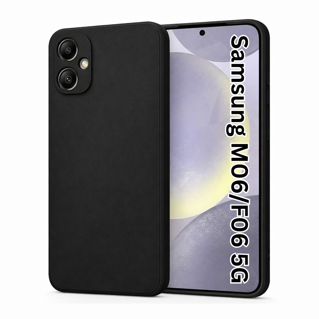 V3Deals Compatible with Samsung Galaxy M06 / F06 (5G) Silicone Mobile Cover | Camera Bump Protection & Inner Velvet Fabric Lining | Ultra Slim Matte Soft Rubberised Case Cover