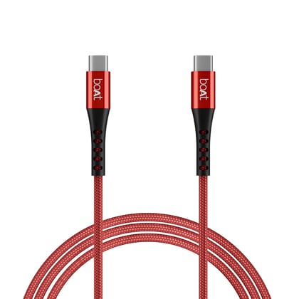 Boat Type-C C600 100W/5A Fast Charging Cable -Red 