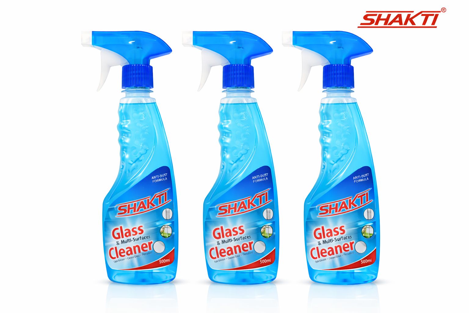 Shakti Glass & Multi Surface Cleaner 500 Ml - 3 Pcs Combo