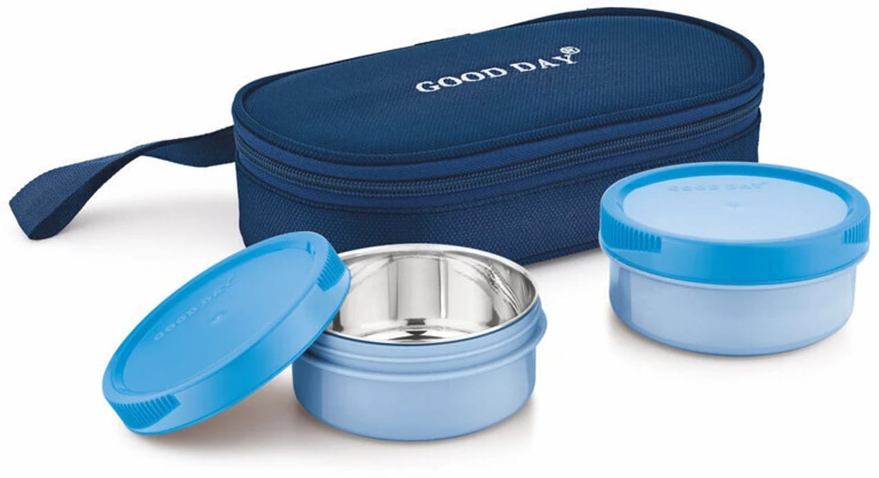 Good Day Easymeal Twin 2 Containers Plastic Office Lunch Box (700 ml)