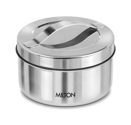 Milton Glaze Tiffin Big Stainless Steel Silver Plain , 900ml 