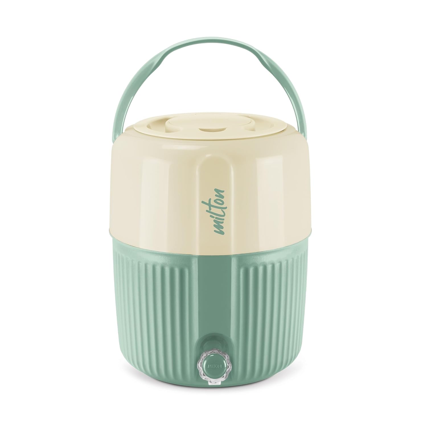 Milton Kool Pristine 12 Insulated Plastic Water Jug, 11 litres, Light Green | Food Grade | Easy to Carry | BPA Free