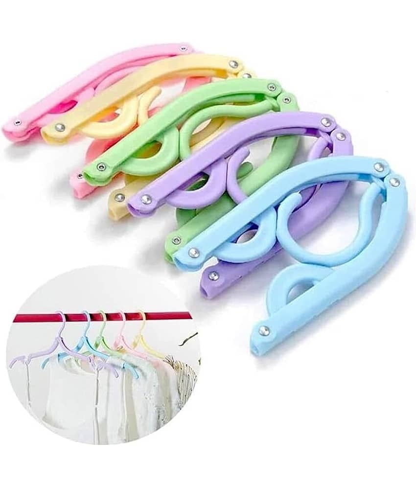 Multi Deal  Foldable Travel Hangers, Portable Folding Hanger Non-Slip, Lightweight ( 5pcs)