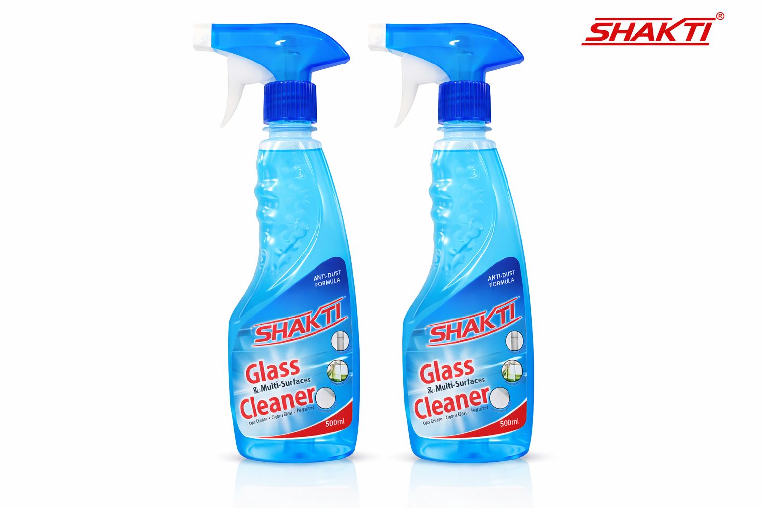 Shakti Glass & Multi Surface Cleaner 500 Ml - 2 Pcs Combo