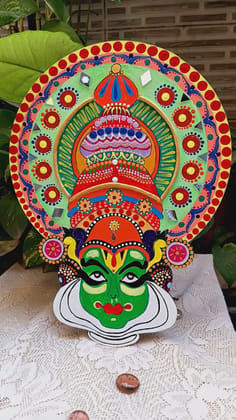 Kathakali Face Mask Wall Hanging 12 inches 