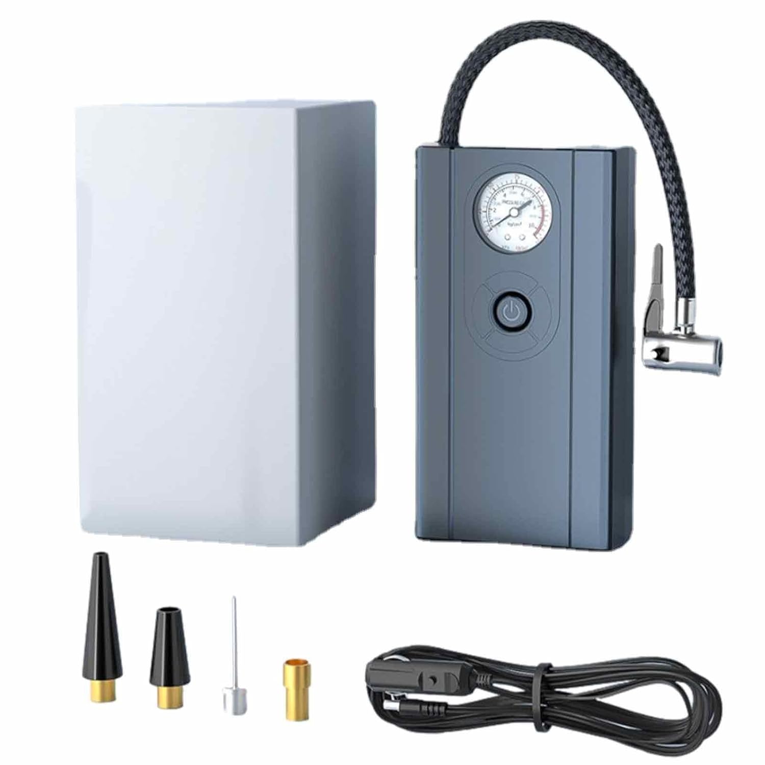 Cordless Air Pump for Car & Bike Tyres – Portable Electric Air Compressor with Digital Pressure Gauge (60 PSI), Fast Inflation, Rechargeable Battery – Compact Mini Tyre Inflator for Home, Travel & Emergency Use